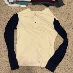 Men’s medium tan/blue long sleeve jcrew